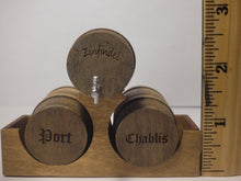 Load image into Gallery viewer, Medium - Zinfandel, Port Wine, Chablis Barrels on Wooden Holder
