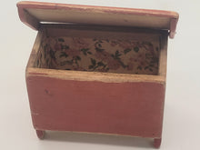 Load image into Gallery viewer, Vintaged Toy Chest with Floral Wallpaper Interior
