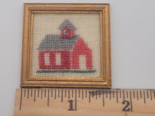 Load image into Gallery viewer, Needlepoint House in Gold Frame
