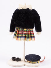 Load image into Gallery viewer, Scottish Kilt Outfit with Black Jacket &amp; Cap for Young Girl
