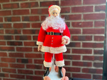Load image into Gallery viewer, Porcelain Young Santa Claus / Saint Nick Doll in Bright Red Suit &amp; Black Boots
