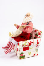 Load image into Gallery viewer, Christmas Porcelain Santa Claus Doll with List
