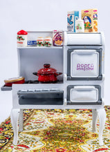 Load image into Gallery viewer, Decorated Roper Stove with Christmas Cookies, Packaged Foods &amp; Rug
