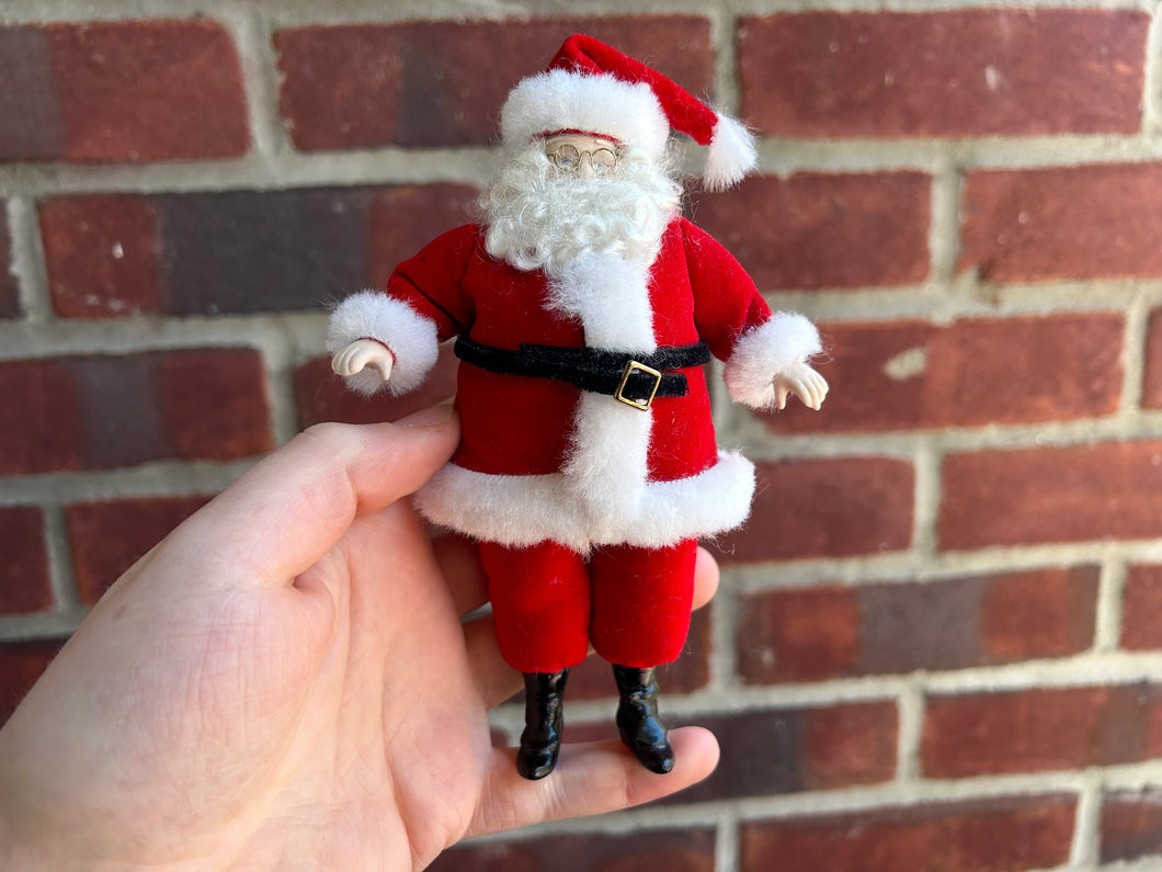 Santa Claus / Saint Nick Porcelain Doll in Red Suit & Hat