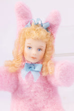 Load image into Gallery viewer, Trick or Treat Doll Little Girl Dressed in Pink Bunny Costume
