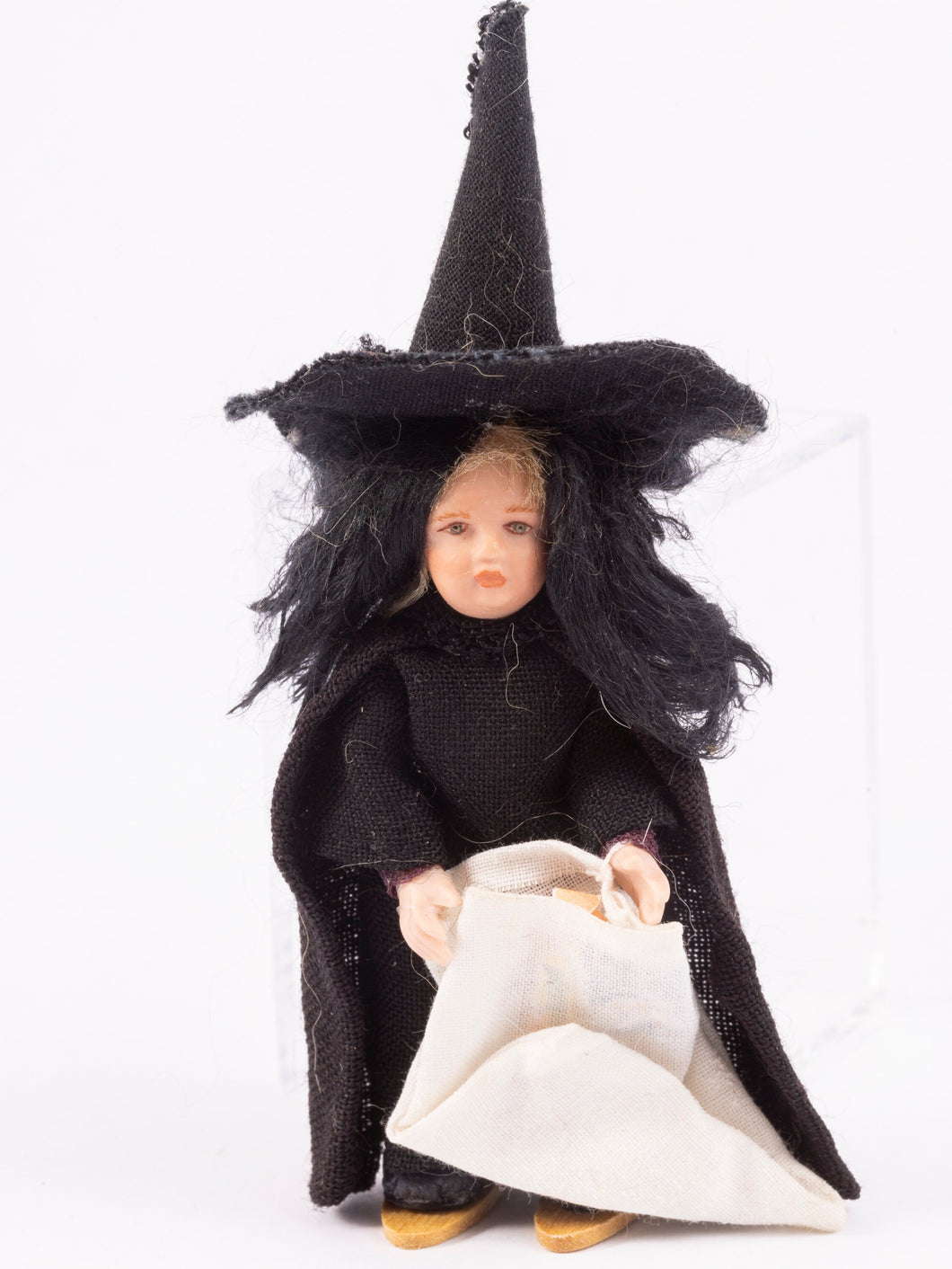 Little Girl Doll Dressed as Witch For Halloween - Trick or Treat