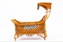 Load image into Gallery viewer, Sandra Knight Wicker Baby Crib with Canopy
