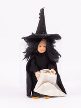 Load image into Gallery viewer, Little Girl Doll Dressed as Witch For Halloween - Trick or Treat
