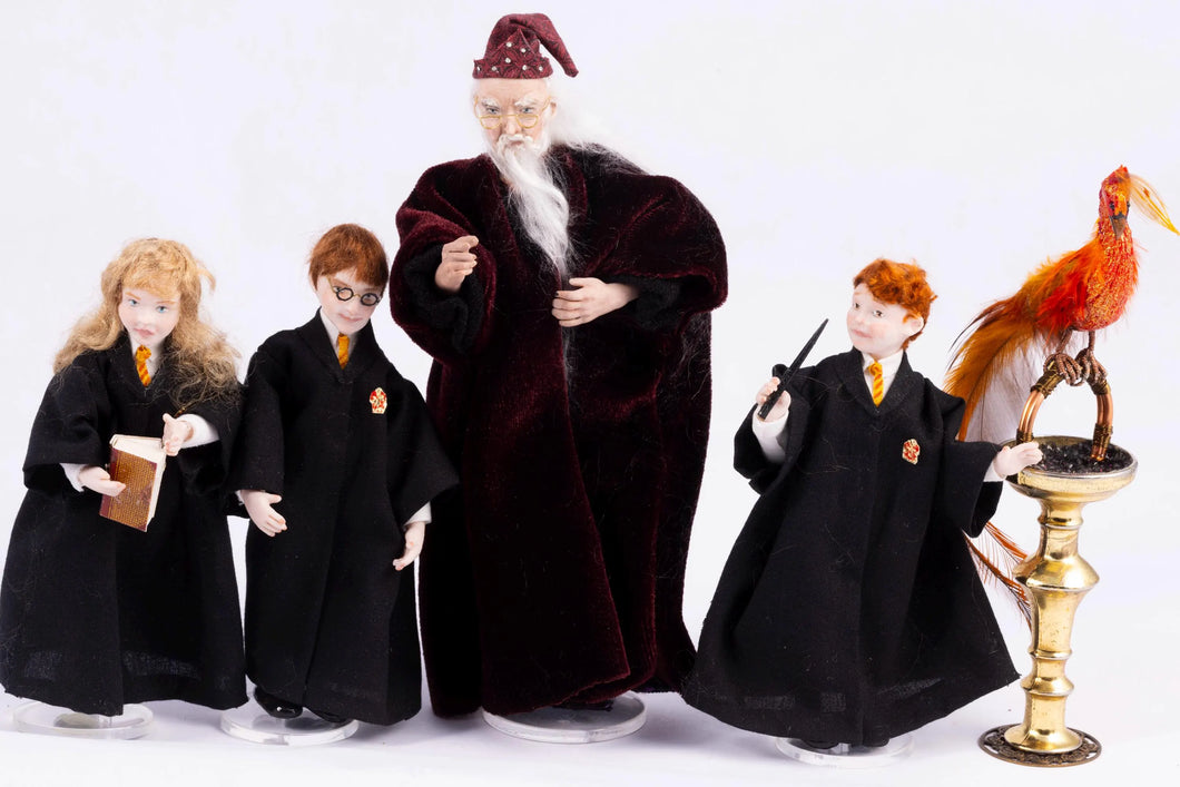 Wizard Children Dolls & Professor with Phoenix - Fern Vasi, Nantasy Fantasy and Mike Barbour