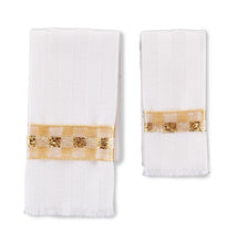 Load image into Gallery viewer, Towel Set - White &amp; Gold (2 In Pack) (1.769/5)
