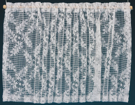 Curtains: Lace Picture Window, White By Barbara O'Brien (BB50202)