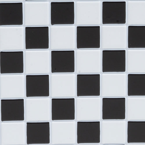 Tile Floor: 1/4 Sq, 11X15 1/2, Black and White (FF60615)