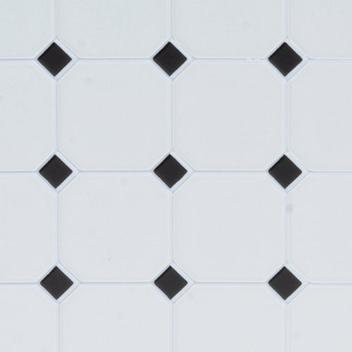 Tile Floor: Diamond, 11 X 15 1/2, Black, Jr420 (FF60640)