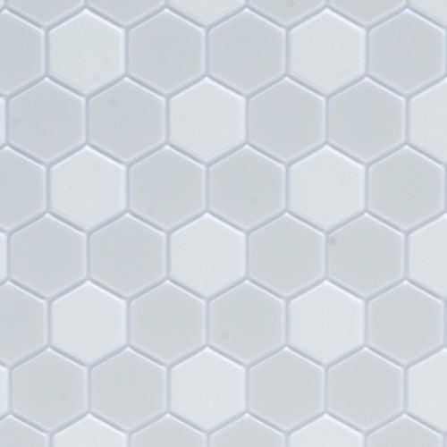 Tile Floor: 3/8 Hexagons, 11 X 15 1/2, Gray/White, Jr400 (FF60690)