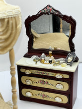 Load image into Gallery viewer, Dressed Canopy Bed Set With Painted Dresser
