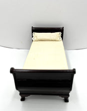 Load image into Gallery viewer, Wooden Sleigh Twin Bed With Mattress and Pillow
