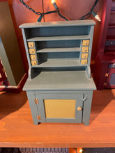 Load image into Gallery viewer, Hitty Doll Scale 8 Drawer Green Kitchen Cabinet By Roy Bubbenmoyer
