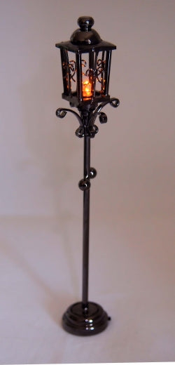 Black Outdoor lamp with amber light (F3A)